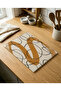 Glass Cutting Board with Non-Slip Base, Modern Black Stripes and Orange Stripes - 2