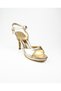 1301 Gold Thin Heeled Evening Dress Women's Shoes