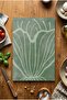 Glass Cutting Board with Non-Slip Base Elegant Leaf Design - 5