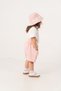 Baby Girl Summer Set with Rose and Belt Detail, Muslin Shorts Set with Hat as a Gift - 8