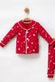 Girls' and Boys' Pajama Set Star Patterned Red 100% Cotton - 2