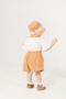 Baby Girl Summer Set with Rose and Belt Detail, Muslin Shorts Set with Hat as a Gift - 6