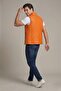 Orange Stand Collar Zippered Quilted Genuine Leather Puffer Vest - 4