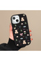 iPhone 17 Compatible Camera Protected Black Soft Silicone Phone Case with Cute Pattern - 6