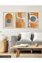 Abstract Art 3 Piece Painting with Wooden Frame Act - 3