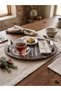 Natural Wood Burnt White Distressed Stylish Design Serving Tray Antique Tray with Handles (White Pine)