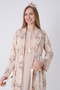 Maternity Nightgown and Robe Set – Maternity Set, Striped Robe and Cotton Nightgown - 2