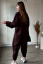 Tencel Fabric Carrot Trousers Brown Set - 7