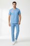 Doctor and Medical Staff Uniform Scrubs Lycra Set Compliant with New Regulations-Alaskan Blue - 2