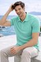 Men's 100% Cotton Short Sleeve Regular Fit Polo Collar T-Shirt - 2