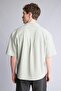 100% Cotton Boxy Fit Apaş Collar Woven Short Sleeve Shirt H3730Ax26Sm - 5
