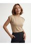 New Product Cotton Textured Padded Blouse with Button Detail
