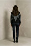 Women's Diamond Patterned Crew Neck Knit Sweater - Retro Classic Casual Sweater - 2
