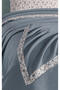 100% Cotton Olivia Ribbed Indigo Double Pique Set 200 X 230 cm - 4