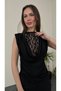 Degaje Collar Lace Blouse Black Color - 2