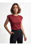New Product Cotton Textured Padded Blouse with Button Detail - 2