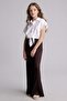 Wide Leg Crinkle Fabric Pants for Girls H7341A826Sp - 3