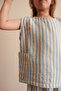 Blue Striped Asymmetrical Pocket Detailed Athlete Top - 3