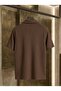 Brown Men's Ottoman Comfortable Fabric Summer Top and Bottom Set - Baggy Wide Leg - 4