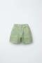 Unisex Kids' Cotton Light Green Shorts with Pockets - Comfortable Fit