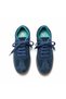 Navy Blue Suede Genuine Leather Lace-Up Women's Casual Sneaker