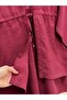 Saye Cape-Covered Waist Tunnel Shirt-Bn4659 Burgundy - 6