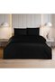 Linestyle single 100% cotton satin (90 thread) duvet cover set black (2 pieces) 160x220/50x70 black