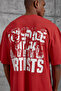 Men's T-Shirt Yes Print Washable Red Oversize Printed Crew Neck Cotton - 5