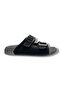 16386-26 Leather Anatomical Double Buckle Men's Slippers - 2