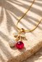 Cherry Steel Gold Women's Necklace Quality Steel Chain (Gift, Special Occasion) Gold Color
