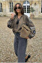 Women's Khaki Tassel Collar Embroidered Cotton Blouse - 2