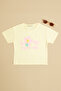 Love Every Time Printed Girls' Crop T-Shirt