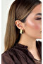 Curved Serrated Half Hoop Earrings - 3