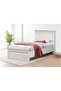 90x200 Single Bed - Oak/White Oak - With 2-Year