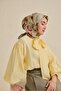 وشاح حريري من التويل بنمط أخضر مائي 90x90 - 4