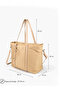 Mink Shk319 Shopper Bag with Bow Charm, Zipper Closure, and Lining - 4