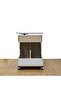 Tavira Side Table With Shelves And Revolving Top - Light Grey/Oak - 2