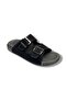 16386-26 Leather Anatomical Double Buckle Men's Slippers