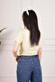 Basic Fabric Short Sleeve Yellow Blouse - 3