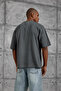 Men's T-Shirt World Print Washable Smoked Oversize Printed Crew Neck Cotton - 3