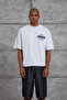Men's T-Shirt Brand Gray Oversize Printed Crew Neck Cotton - 4