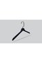 Wooden (Black Nickel Hook) Clothes, Shirts, Blouses, Hangers Black Color 24 Pieces - 4