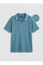 Lcw Kidsindigo Polo Collar Stripe Detailed Boys' T-Shirt - 2