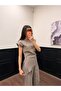Women's Padded Asymmetrical Blouse and Pants Set - 6