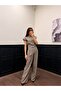 Women's Padded Asymmetrical Blouse and Pants Set - 4