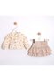 Baby Girl Collared Covered Linen Skirt Set 9-24 Months Lila - 2