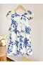 Vintage Wide-Leg Balloon Sleeves Girls' Top and Bottom Set - 2