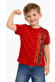 Boy's Stronger Text Patterned Red Color T-Shirt - 2