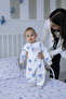 Baby Sleeping Bag 1.0 Tog, Modal & Cotton - Blue Hearts - 5