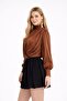 Plain Satin Blouse - 3